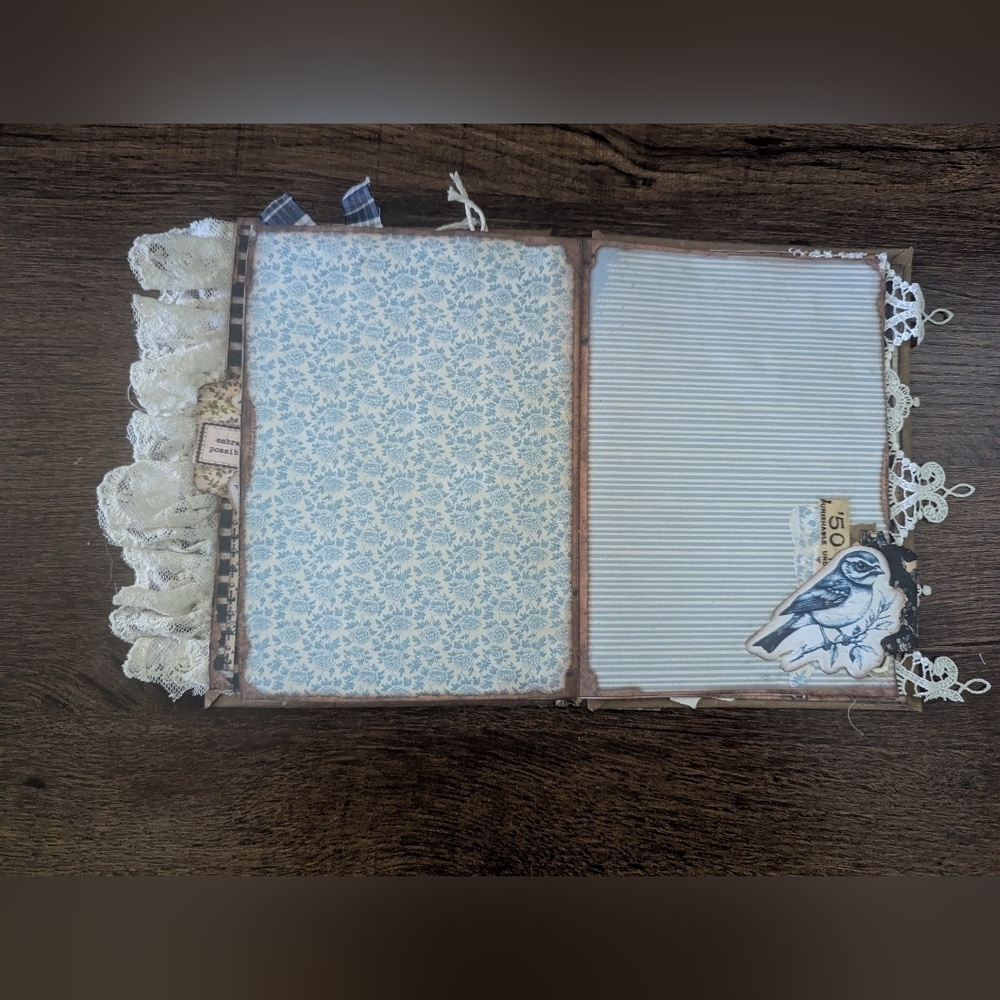 🌻Vintage Cinema Floral Junk Journal-Handmade- Recycled-Primitive-Rustic/ Nature - Picture 8 of 11